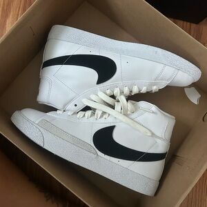 Nike White Sneakers with Black Details
